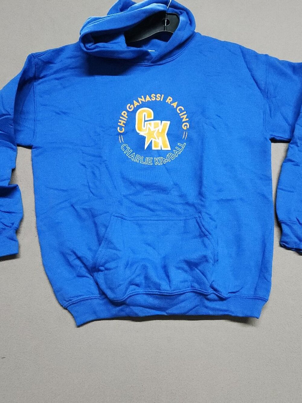 Chip Ganassi Racing Dragster Hoodie Kids Large Blue Charlie Kimball 143